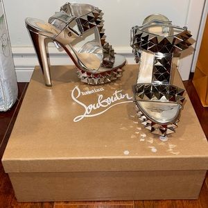 Silver CyberSandale Christian louboutin